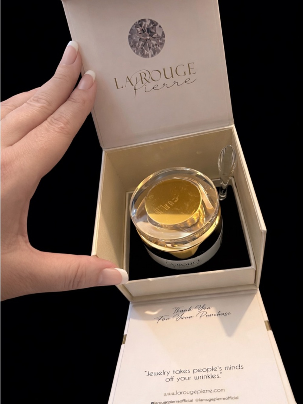 La Rouge Pierre Essence of Pearl Day Cream 50g NIB Crystal Collection